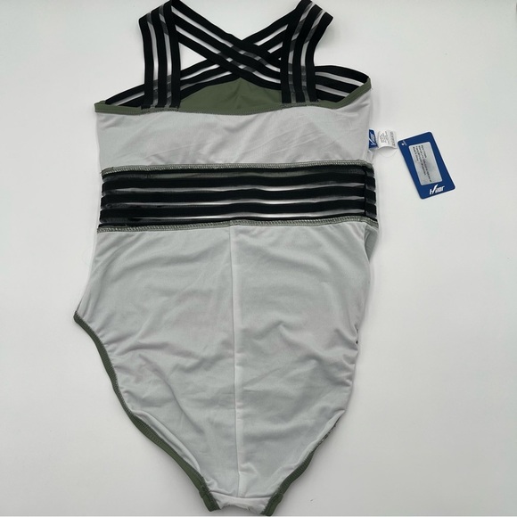 Hilor Women's One Piece Front Crossover Hollow Bathing Suit Size Large NWT - Picture 6 of 12